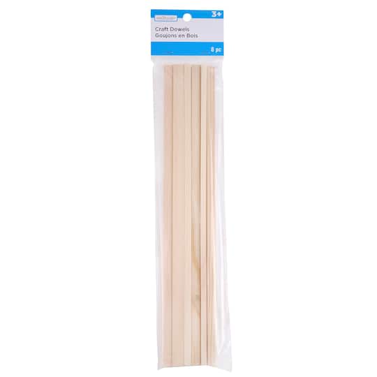 12 Packs: 8 ct. (96 total) 12" Wooden Square Dowels by Creatology™